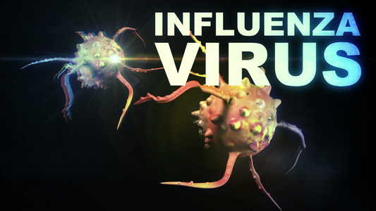 动画流感病毒细胞插图视频