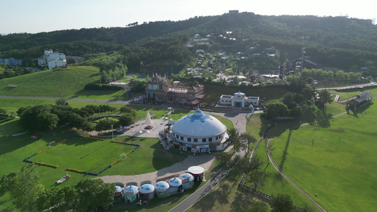 航拍湖北武汉旅游景区视频