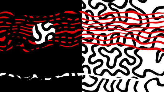 第2条白色和黑色背景的两种动画液体形状电动液体形状视频