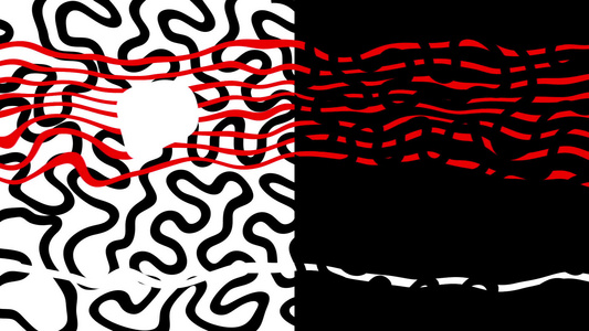 第2条白色和黑色背景的两种动画液体形状电动液体形状视频