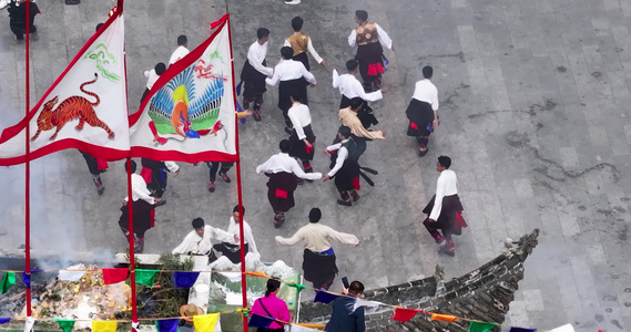 高清竖屏航拍甘南 迭部益哇扎尕那蓝天合集 视频