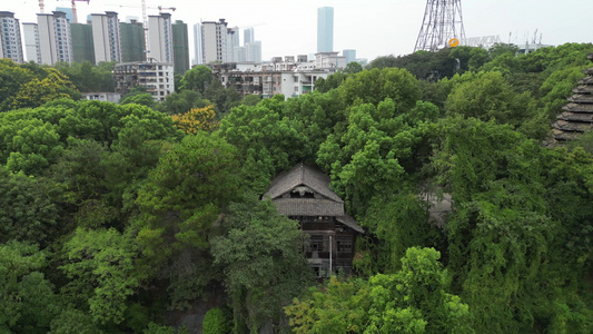 航拍湖南长沙烈士公园 视频