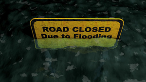 因洪水水灾难而关闭的道路8秒视频