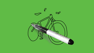 绿幕自行车动画10秒视频