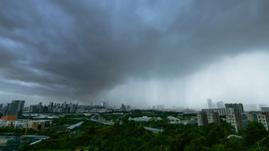 深圳南山区暴雨延时摄影4K15秒视频