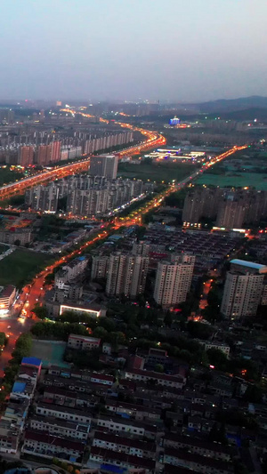 航拍南京城市天际线江北新区城市夜景22秒视频