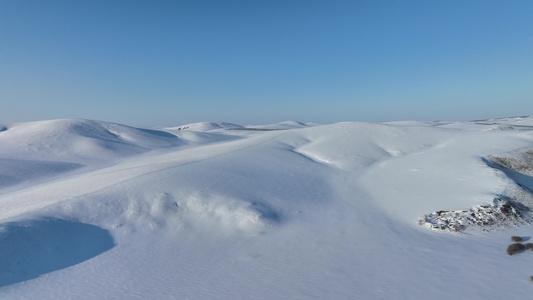 内蒙古冬季雪原风景视频