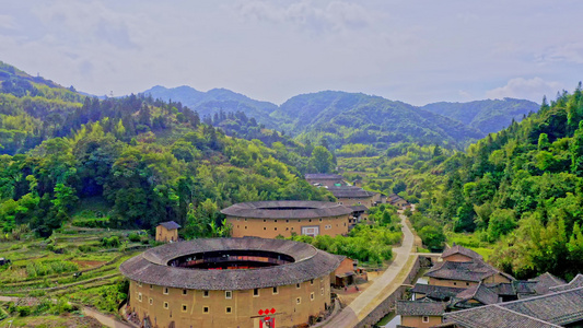 福建南靖土楼航拍视频