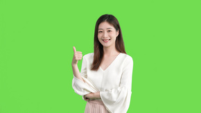 4k绿幕女性灵感想到好点子动作视频 女同胞 Mp4格式视频下载 正版视频编号 摄图网