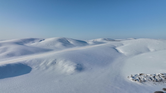 内蒙古冬季雪原风景视频