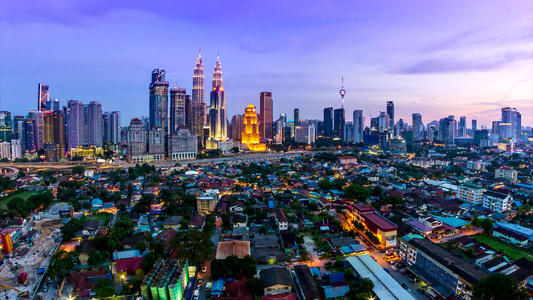 Malaysia时间失效结束日间至夜间视频