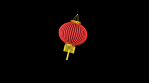 中国风古典灯笼摇摆展示（循环）12秒视频
