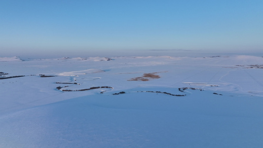 内蒙古冬季雪原风景视频