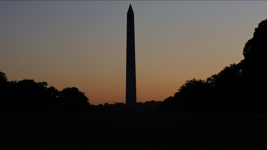 夜色黄昏时与日出时分的华盛顿·德克WashtonDC视频