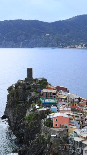 意大利地中海著名旅游胜地五渔村风光实拍视频旅游景点52秒视频