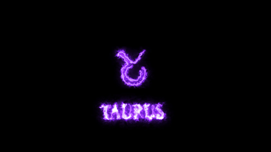 Taurus文本萨伯效应和zodiac符号正在减速视频