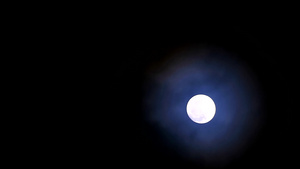 满月的玉米在夜空上升起乌云飞逝21秒视频