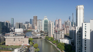 上海苏州河两岸建筑60秒视频
