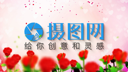 4K唯美的花瓣LOGO片头AE模版视频