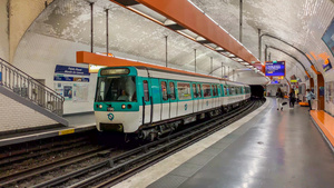 法国巴黎城市地铁实拍视频22秒视频