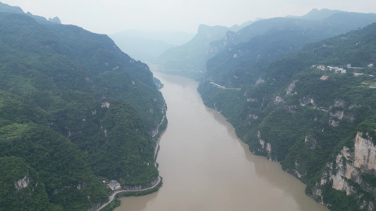 湖北长江三峡风光航拍视频