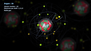 原子和原子在无限轨道旋转时有18个电子的argon12秒视频