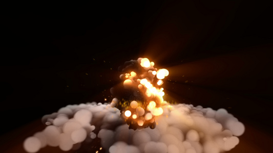 爆炸爆炸烟雾效应动画4k视频