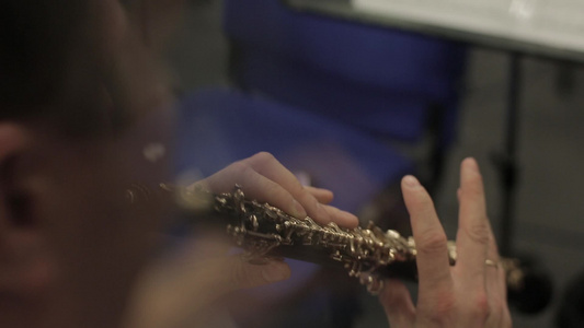 演奏双簧管的音乐手视频