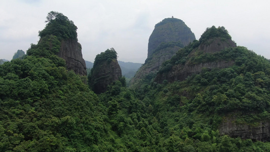 航拍湖南通道万佛山4A景区视频