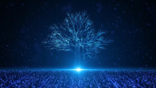蓝色粒子树视频