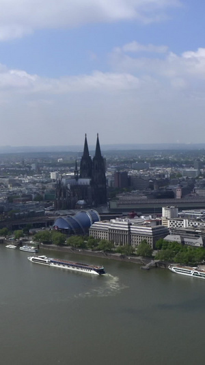 德国科隆大教堂城市建筑15秒视频