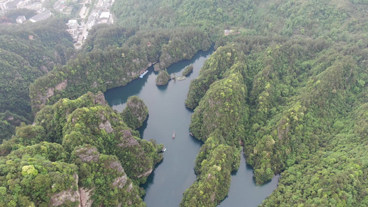 湖南张家界武陵源天门山景区航拍视频