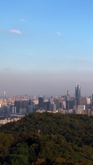 航拍白云山广州城市5A景点22秒视频