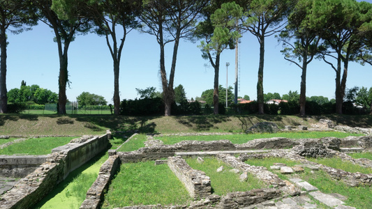 意大利阿基莱亚州阿基莱亚考古遗址视频