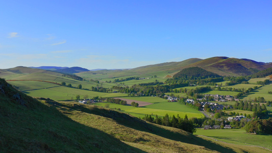 夏季苏格兰边境村Scottish视频