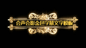 金色闪亮边框会声会影字幕模板20秒视频