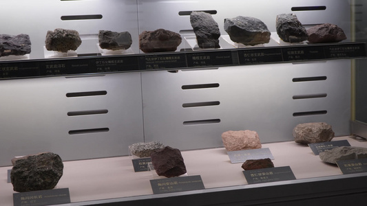 各种玉石矿石石材石料陈列展览 视频