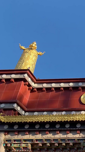 迪庆藏族自治州香格里拉5A景区松赞林寺内部实拍视频合集风景名胜132秒视频