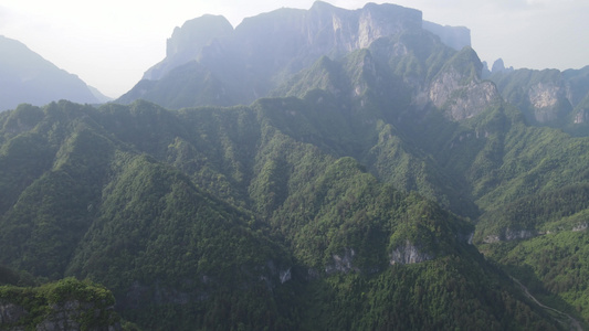 航拍自然风光高山森林视频