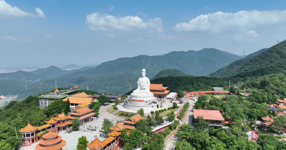 广东省东莞市观音山航拍视频