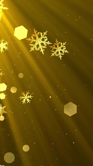 大气金色雪花粒子闪烁背景20秒视频