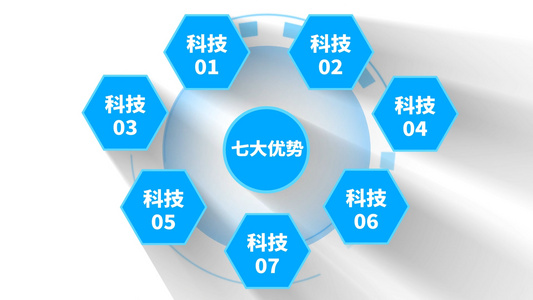 简约扁平化科技分类文字标题视频