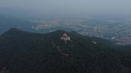 高山寺庙航拍视频