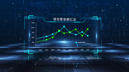 震撼大气科技数据图表展示AE模板4K视频