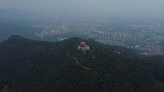 高山寺庙航拍视频