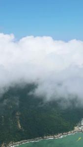 航拍太清崂山湾风景名胜视频