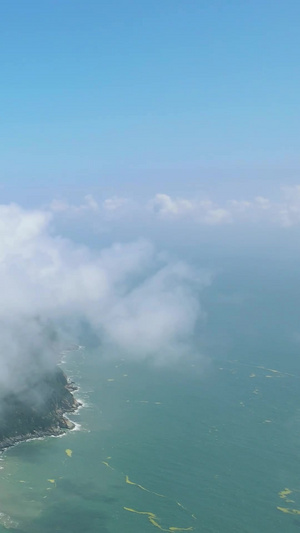 航拍太清崂山湾风景名胜75秒视频