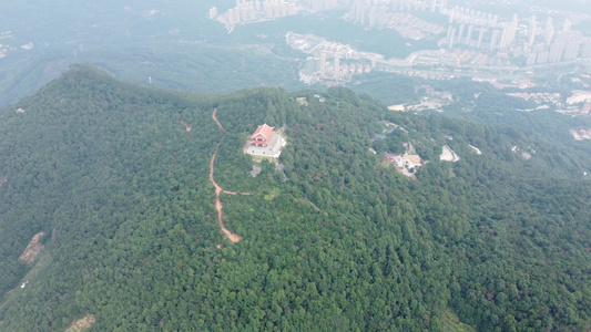 高山寺庙航拍视频