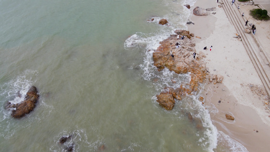 4K航拍深圳沿海海滨海滩[内陆地区]视频