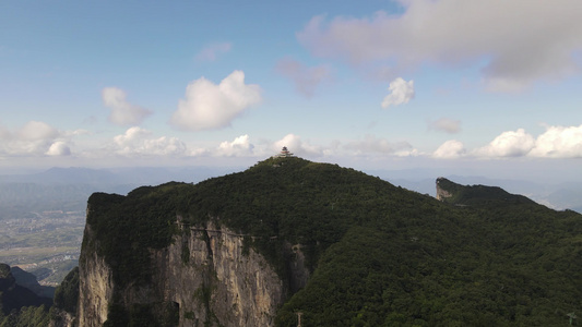 湖南张家界天门山5A景区航拍 视频